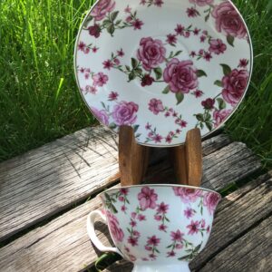 Pink Roses Tea Cup and Saucer