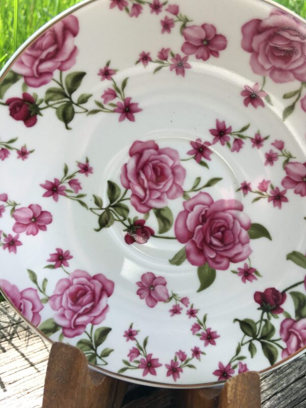 Pink Roses Saucer