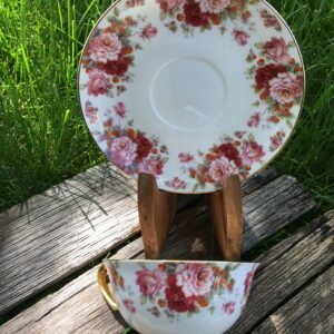 Strawberries and Roses - Cup and Saucer