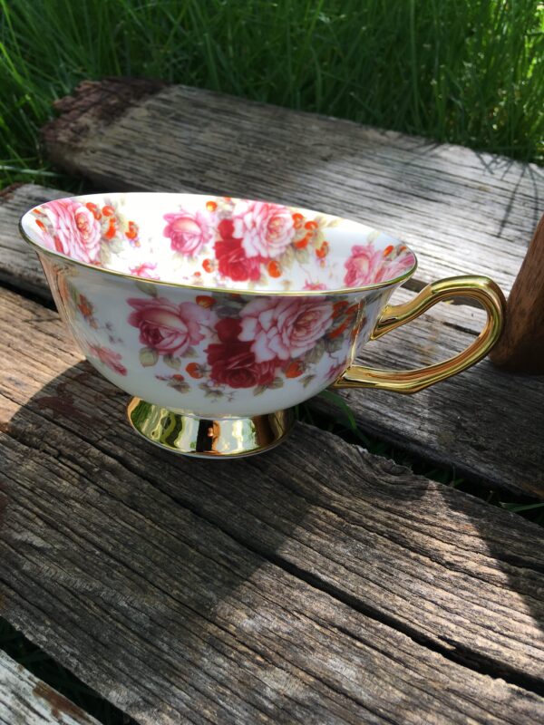 Strawberries and Roses - Cup from side